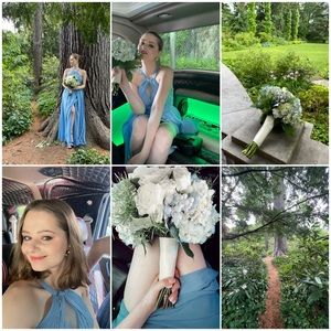 BRIDESMAID DRESS from Azazie color STEEL BLUE